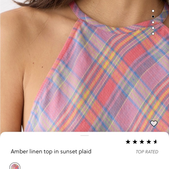 NWT J. Crew Amber Linen Top in Sunset Linen Plaid Sz XL MSRP $79.50 - Picture 8 of 9